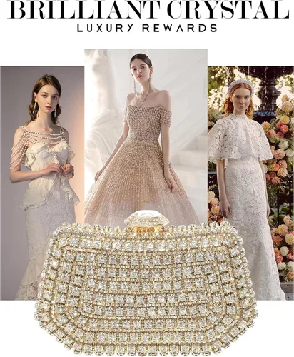 Miniatura 5 de Olixi Bolso de mano de cristal plateado para mujer, bolso de noche con purpurina para boda, cena, fiesta, baile de graduación, cóctel
