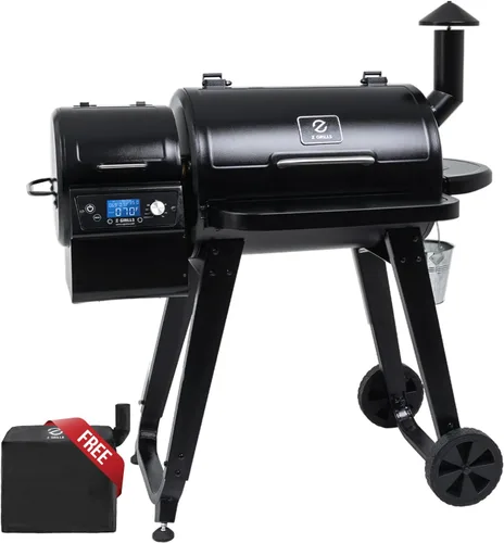 Z GRILLS Parrilla de pellets de madera y ahumador, controlador PID V2.1, sonda para carne, parrilla de barbacoa al aire libre 8 en 1 con control de