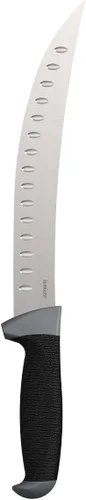 Miniatura 3 de Kershaw Cuchillo de filete curvo de 9 pulgadas, negro, hoja fija de acero inoxidable de 9 pulgadas, punta de hoja de punto de arrastre, incluye