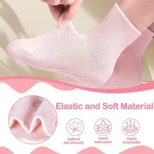 Miniatura 4 de Tphon Calcetines para niños pequeños, calcetines antideslizantes para niños y niñas, 12 pares de calcetines para niños de 6 meses a 10 años
