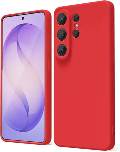 Miniatura 278 de oakxco Funda para teléfono Samsung Galaxy S21 Ultra con agarre de silicona líquida, bonita funda delgada y delgada de goma suave de TPU lisa