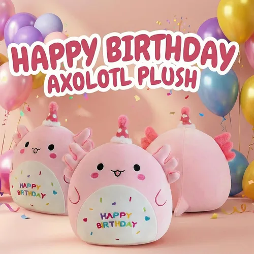 Miniatura 3 de Gudisi Axolotl de Felpa Adorable Animales de Peluche de Axolotl Suaves Regalo de Cumpleaños Axolotl de Felpa Almohadas para Niños Niños Niñas Rosa
