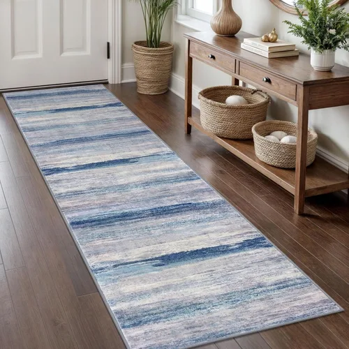 Miniatura 172 de KOZYFLY – Alfombra de pasillo moderna y lavable de diseño abstracto verde, 2 x 5 pies, antideslizante, suave y de pelo corto, ideal para cocina