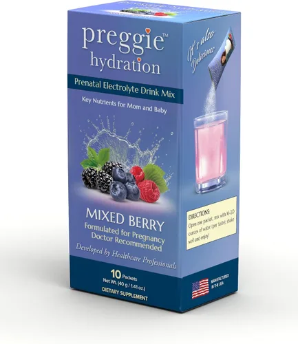Miniatura 2 de Three Lollies Paquetes de hidratación Preggie - Hidratación natural y apoyo para la salud digestiva para mujeres durante el embarazo - Alivia