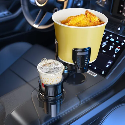 Miniatura 6 de Expansor multifuncional de portavasos 2 en 1 para automóvil, extensor de soporte de doble taza con base ajustable, se adapta a Yeti, Hydro Flask