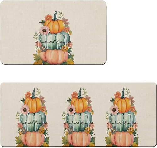 Miniatura 7 de Tapete de baño de calabaza de cosecha para bañera, antideslizante, de secado rápido y absorbente, tierra de diatomeas, ducha, fregadero, dormitorio