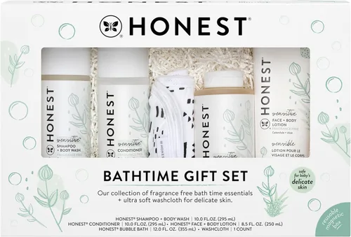 Miniatura 9 de The Honest Company Set de regalo para el baño sin fragancia, diseño Disney, hipoalergénico, artículos esenciales de baño para pieles sensibles
