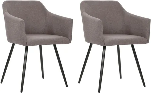 Miniatura 8 de Sillas de comedor, 2 piezas de tela gris oscuro, asientos únicos, sillas de comedor de cocina para comedor diario o eventos especiales como