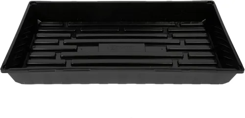 Miniatura 2 de SUNPACK Bandeja de inicio de semillas de plástico de 10 x 20 pulgadas, color negro, 2.5 pulgadas, sin agujeros de drenaje, ideal para invernaderos