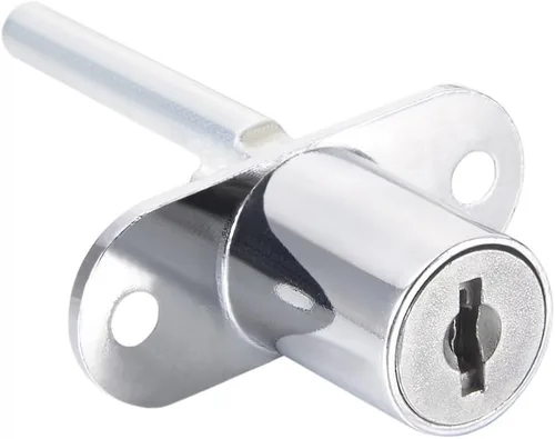 uxcell Cerradura de émbolo del gabinete del armario del escritorio del cajón, diámetro del cilindro de 5/8" longitud del cilindro 13/16", acabado