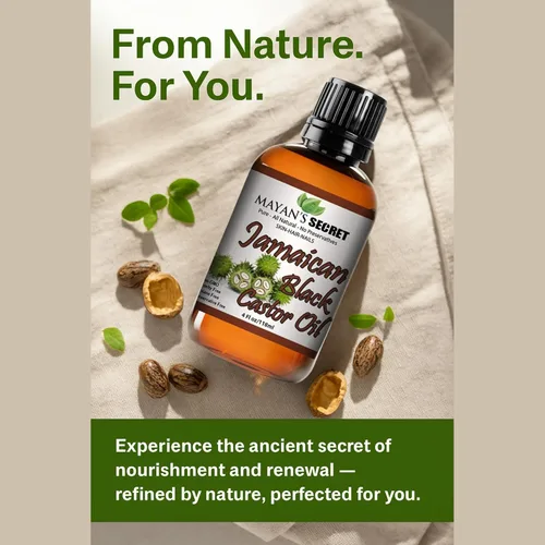 Miniatura 6 de Mayan's Secret - Aceite de semilla de ricino negro jamaicano 4 onzas - 100% puro y orgánico Aceite de ricino negro jamaicano para el crecimiento