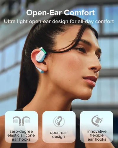 Miniatura 4 de Cleer ARC 3 Auriculares de Oído Abierto - Dolby Audio, Snapdragon Sound True Wireless Earbuds, Batería de 50Hr, Bluetooth 5.4, IPX 7, Multi-Punto