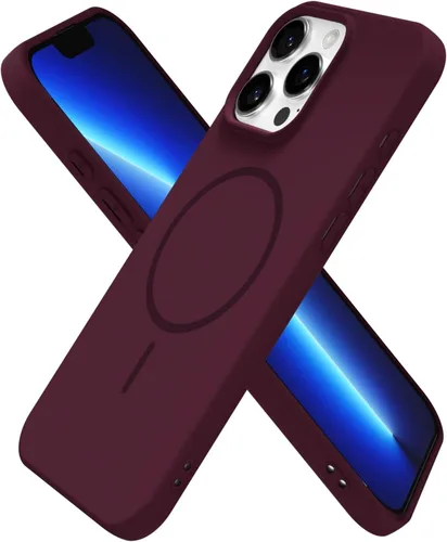 Miniatura 135 de oakxco Funda de silicona Mag Safe para iPhone 17 Pro Max, funda magnética delgada y fina compatible con carga inalámbrica MagSafe, bonita funda Negro