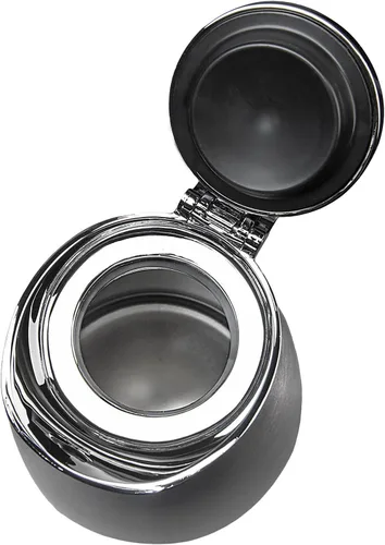Miniatura 2 de Isosteel Olla de vacío de doble pared de acero inoxidable 18/8 de 0,6 litros con tapa de solapa, color plateado