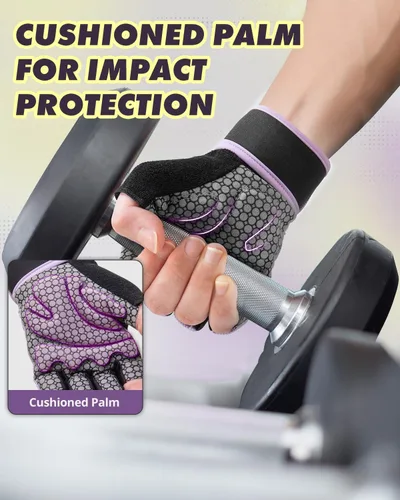 Miniatura 3 de Trideer Guantes de levantamiento de pesas para mujeres y hombres con soporte de muñeca, guantes de entrenamiento para mujer, protección completa