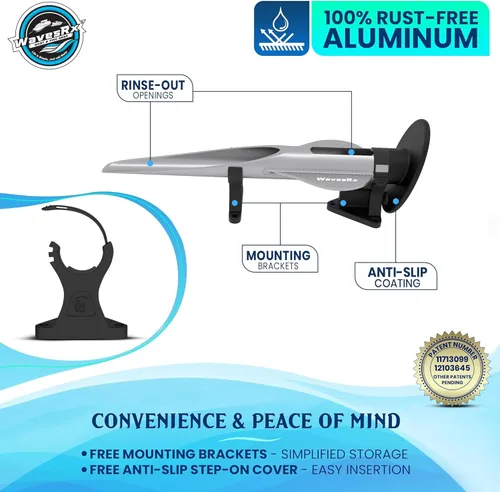Miniatura 6 de WAVESRX Patented Aluminum Spike Beach Anchor Ultra-Light PWC, Jet Ski & Sand Anchor for Boat, Pontoon & Kayak Secure Anchoring Near Shore Ancla