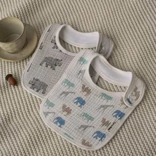 Miniatura 7 de Baberos de muselina para bebés niños y niñas, babero de muselina orgánica para bebé para babeo y dentición, baberos suaves de bandana para babeo