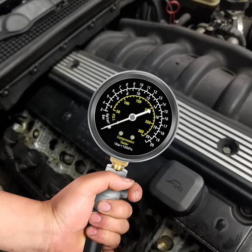 Miniatura 6 de BETOOLL Probador de compresión de 13 piezas con probador de bujías - Herramienta automotriz de calibre de compresión de cilindro de motor de 300 PSI