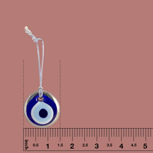 Miniatura 4 de Adorno decorativo de cristal turco griego hecho a mano chapado en platino para buena suerte, éxito y protección (1.5 pulgadas)