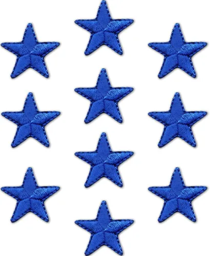 Miniatura 16 de Laughing Lizards Parches bordados con estrellas para planchar para ropa, chaquetas, mochilas y decoraciones (negro, 1 pulgada)