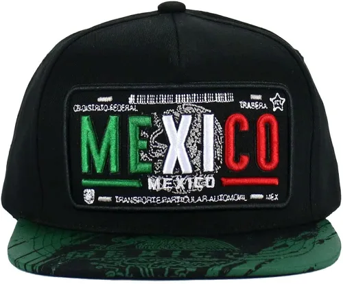 Miniatura 2 de Gorra de béisbol de algodón con diseño de placa de automóvil de los Estados de México