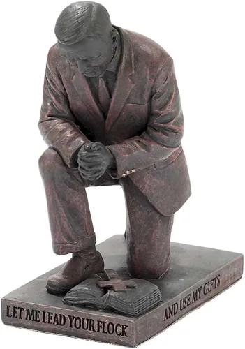 Miniatura 13 de Dicksons Figura de mesa de piedra de resina gris de 5 pulgadas de esposo y esposa rezando