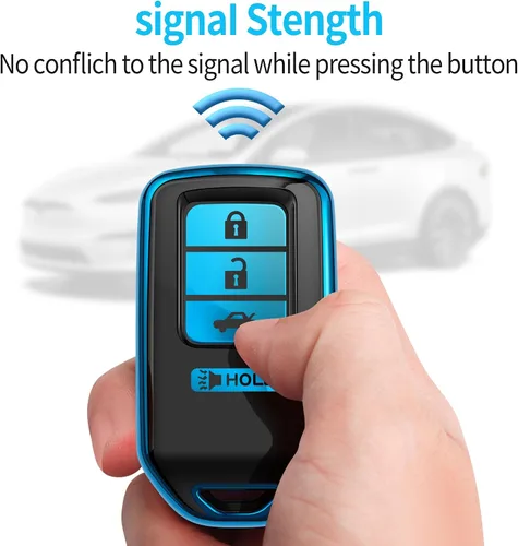 Miniatura 5 de Tukellen Funda para llavero Honda, TPU suave de alta calidad, protección completa, funda para llavero Accord Civic CRV Pilot Ridgeline Odyssey Azul