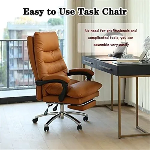 Miniatura 7 de Executive Big and Tall Office Chair Heavy Duty High Back Reclining Computer Desk Chair with Massage Back Linkage Armrests and Retractable Footrest