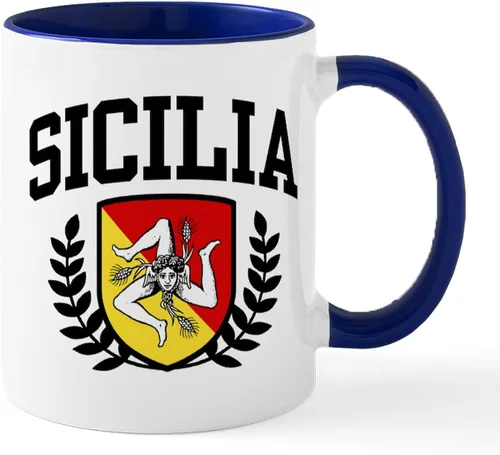 Miniatura 50 de CafePress Sicilia Mug - Taza de café de cerámica (11.0 fl oz)