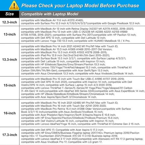 Miniatura 6 de MOSISO Funda para laptop de 12.3 pulgadas, funda para portátil de 11.6-12.3 pulgadas con asa, compatible con MacBook Air 11, Acer, HP, Dell, Lenovo