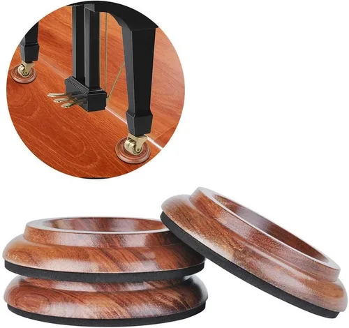 Miniatura 2 de TOPCHANCES Premium - Juego de 3 almohadillas para piano de cola de alta calidad con espuma EVA antideslizante y antiruido, posavasos de madera Pa-19