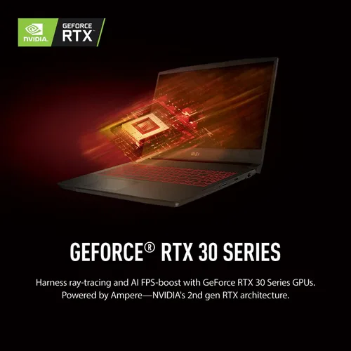 Miniatura 4 de MSI Katana GF66 15.6" 144Hz 3ms FHD Laptop para juegos Intel Core i7-11800H RTX 3060 16GB 512GB NVMe SSD Win11 (11UE-617)