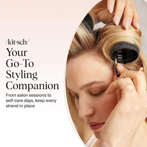 Miniatura 8 de Kitsch Pinzas de cocodrilo profesionales para peinar el cabello, clips de aluminio de 3.5 pulgadas para aplicaciones de salón y maquillaje, ligeros