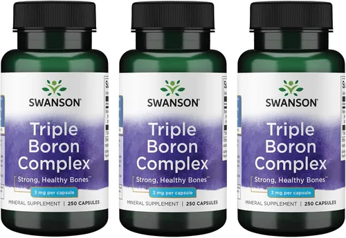 Swanson Suplemento mineral de triple boro para la salud ósea y articular, para adultos mayores de 50 años que buscan una absorción óptima, citrato,