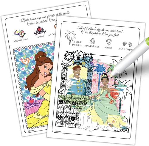 Miniatura 2 de Disney Princess Imagine Ink Libro para colorear de la Sirenita Tinta Aladdin Imagine 16 páginas Con licencia