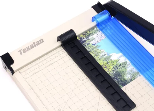 Miniatura 4 de Cortador de papel de 12 pulgadas, base de metal sólido, hoja afilada para recortar fotos, tarjetas, etiquetas, capacidad de 12 hojas, ideal