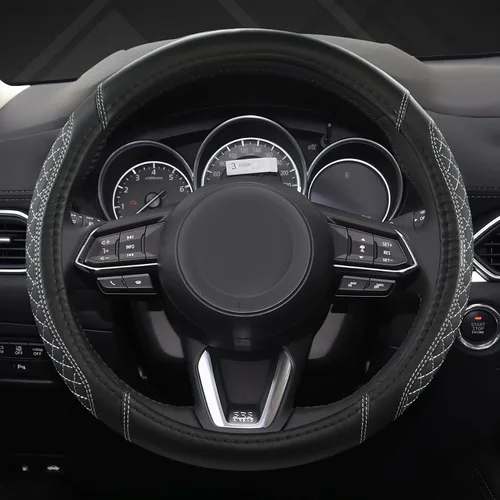 Miniatura 3 de West Llama Funda para volante de automóvil para Mazda 3, 5, 6, CX-3, CX-5, CX-30, CX-50, CX9, CX-9, MX-5 Miata, CX-7, RX-8, 14.5-15 pulgadas