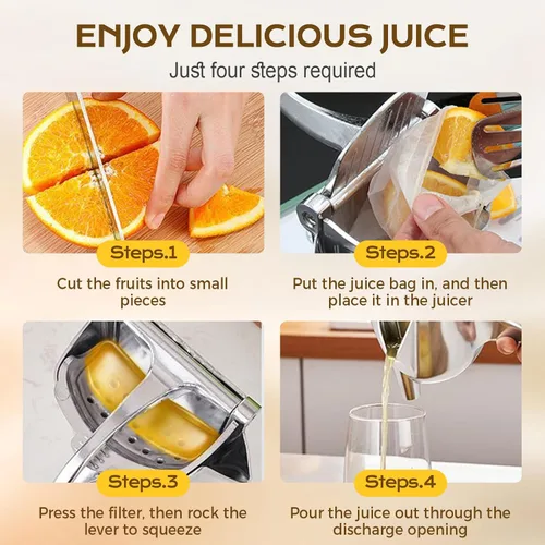 Miniatura 2 de Exprimidor manual de limón, extractor de jugo de fruta fresca de aleación de aluminio 2026, exprimidor de presión manual con agarre ergonómico