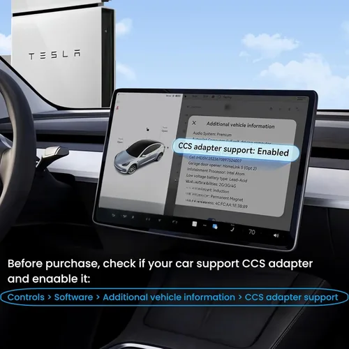 Miniatura 6 de Adaptador CCS y J1772 a Tesla para el modelo 3/S/X/Y/Cybertrunk, adaptador AC+ DC 2 en 1 a Tesla NACS Accesorios de cargador de batería, carga