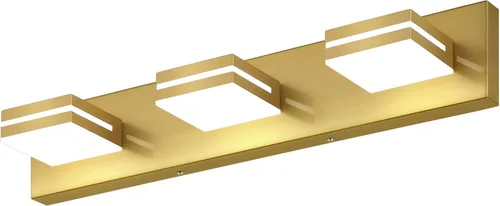 Miniatura 40 de SineRise - Lámpara LED para tocador de baño - Moderna lámpara de acrílico con acabado cromado para iluminación de pared sobre el espejo - 2 luces