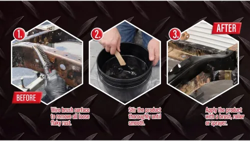 Miniatura 2 de Convertidor de óxido 2 en 1 e imprimación de metal, pintura inhibidora de óxido negra para metal, reformador de óxido automotriz, a base de agua