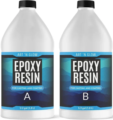 Resina epoxi para fundición y revestimiento transparente – Kit de 1 galón – Resistente a los rayos UV, sin amarilleo, bajo olor, autonivelante –