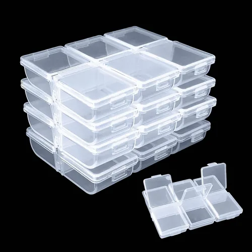 Miniatura 8 de Aventik - Caja de aparejos de pesca, 2 unidades, cajas de plástico, caja organizadora de almacenamiento, almacenamiento de aparejos de pesca