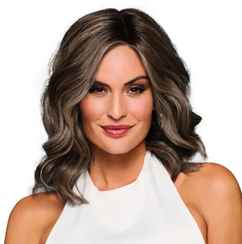 Miniatura 35 de Raquel Welch Bella Vida - Peluca ondulada en capas, 100% atada a mano, longitud de hombro por Hairuwear, gorra pequeña promedio, RL10/12 castaño
