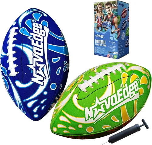 Miniatura 8 de Hydro Water Football - 10.4-Inch Neoprene Pool Football for All Ages for Water Play in Pool, Lake & Beach Secure-Grip with Real Laces Includes