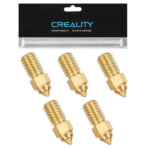Boquillas oficiales Creality Ender 3 V3 SE de 0.4mm, 5 piezas, boquillas de latón de alta velocidad, accesorios de impresora 3D, boquilla extrusora