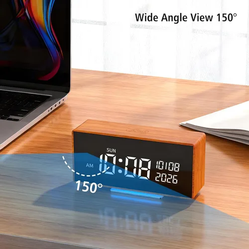 Miniatura 5 de Cámara de reloj, 1080P Full HD, cámara de seguridad, con visión nocturna, conexión Bluetooth, alarma de detección de movimiento AI, almacenamiento