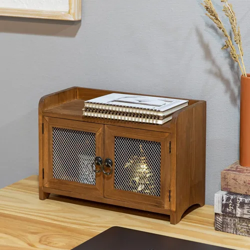 Miniatura 9 de COLLECTIVE HOME - Armario de almacenamiento, mini gabinete de encimera, organizador de madera para cocina, sala de estar, dormitorio, baño, oficina