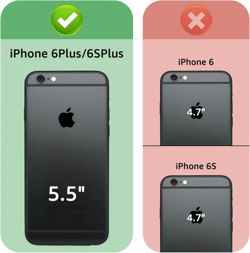 Miniatura 2 de XcaseBar Funda tipo cartera para iPhone 6S Plus/6 Plus de 5.5 pulgadas con cremallera para tarjetas de crédito, libro con tapa, funda de piel
