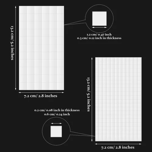 Outus 8 hojas de espuma de puntos cuadrados de espuma 3D Pop Foam Squares de doble adhesivo para Halloween, Navidad, álbum de recortes,
